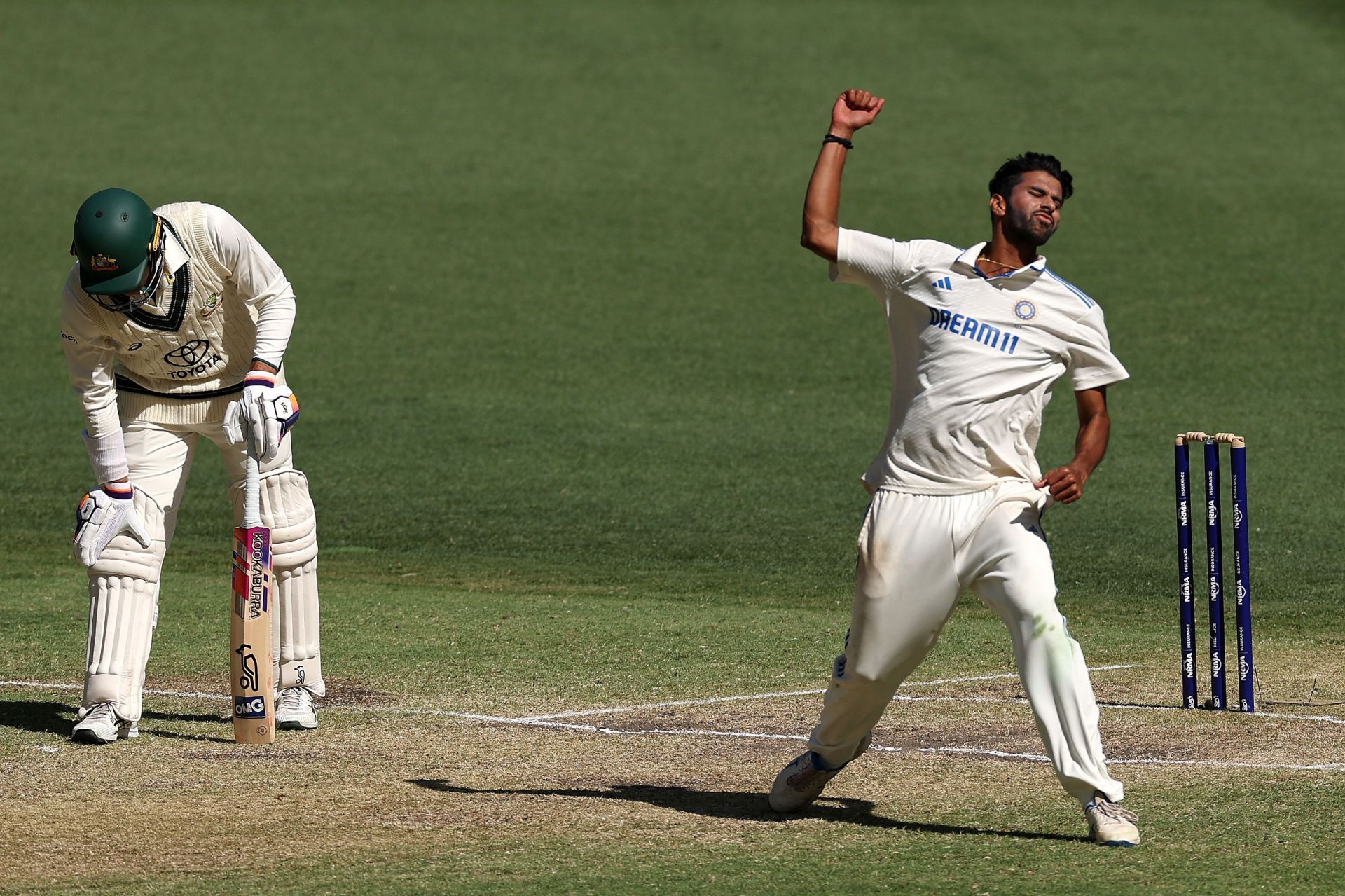 Washington Sundar celebrates a wicket during the Perth Test (Image Credits: Getty Images)