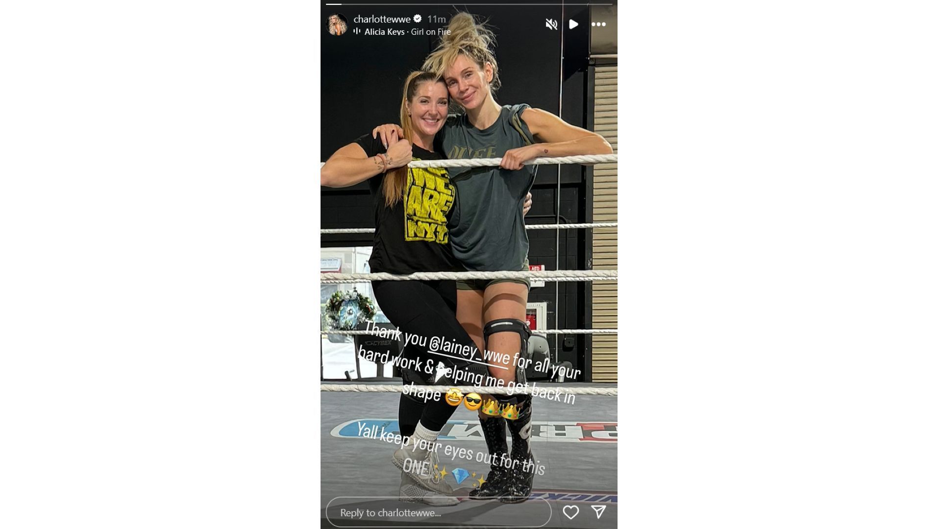 Screenshot of Charlotte Flair&#039;s post to Instagram Stories (Photo Credit: Charlotte Flair on Instagram)