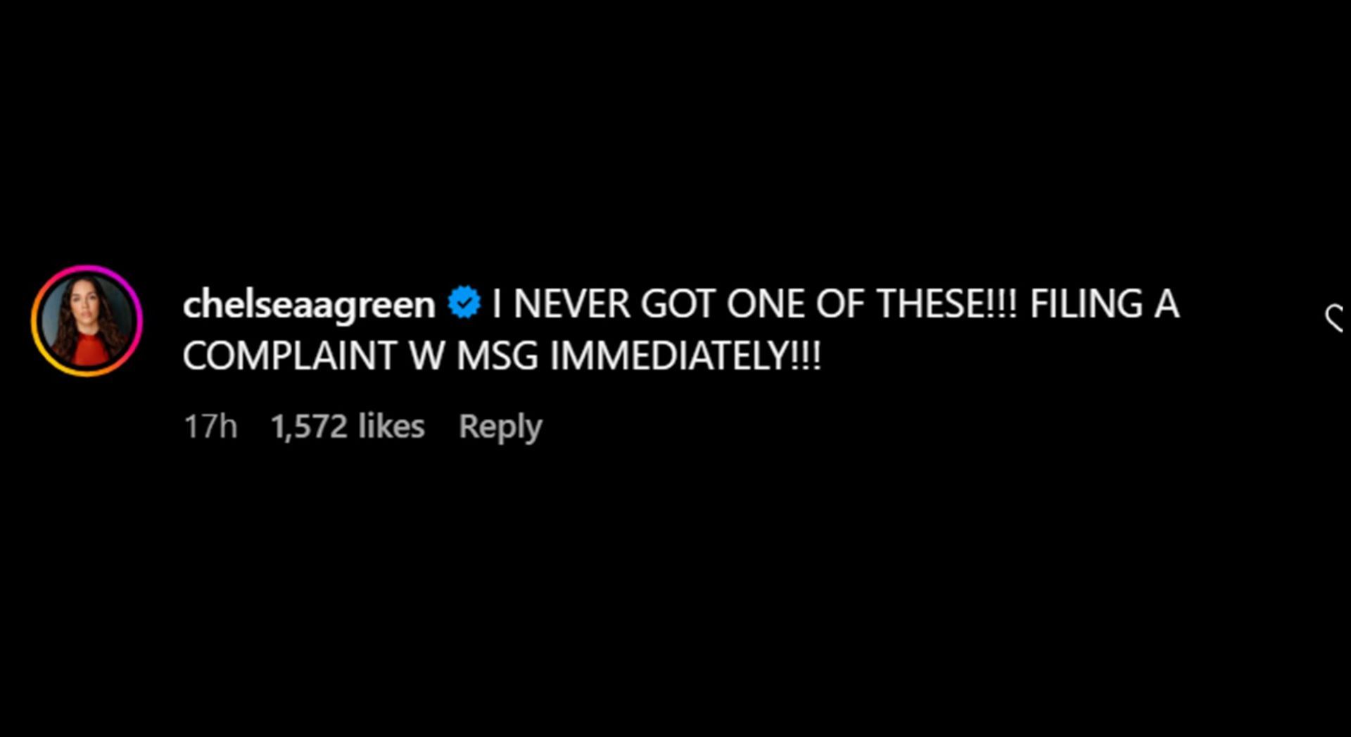 Chelsea Green commented under WWE&#039;s post! (Credits: Instagram)