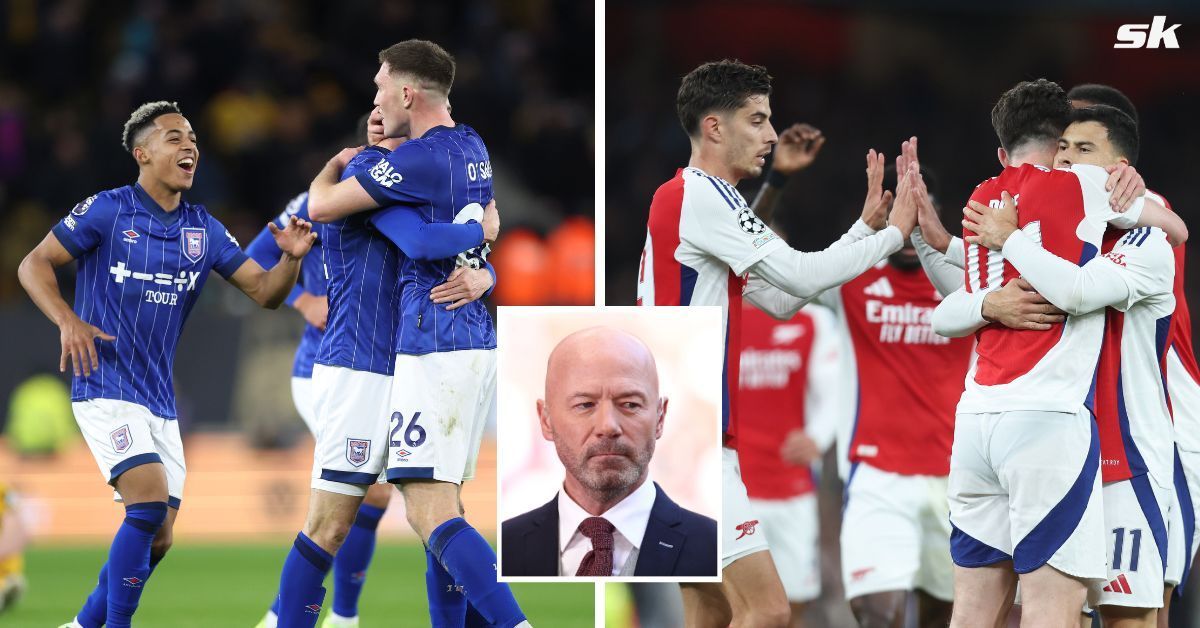 Alan Shearer predicts result of Premier League clash between Ipswich Town and Arsenal (Source: All images from Getty)