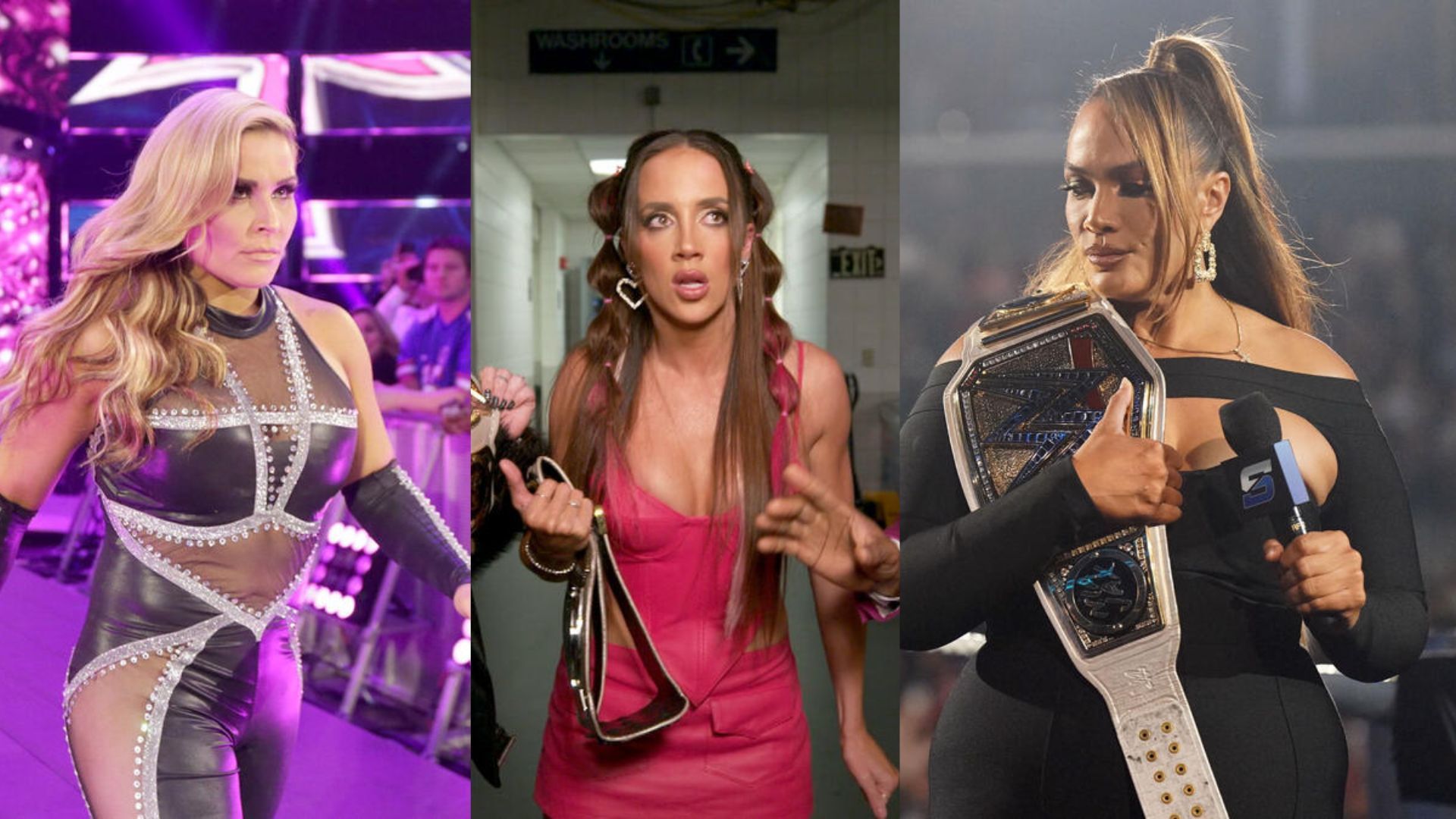 Natalya on the left, Chelsea Green in the middle, and Nia Jax on the right (Image Credits: WWE.com)