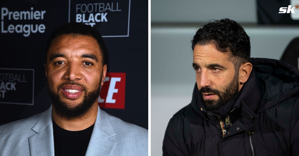 Troy Deeney and Manchester United head coach Ruben Amorim