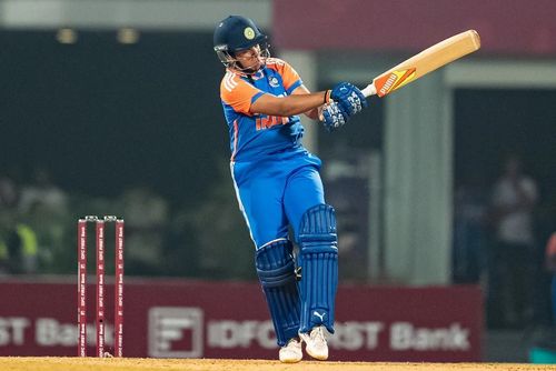 Richa Ghosh struck three fours and five sixes during her innings. [P/C: BCCI]