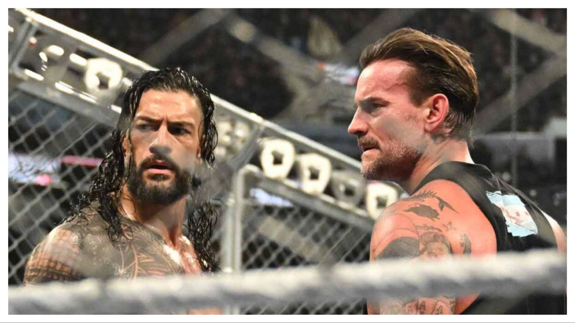 CM Punk and Roman Reigns at Survivor Series (Photo credit: WWE.com)