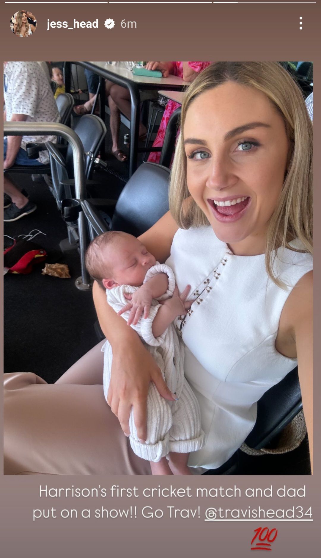 Travis Head&rsquo;s wife lauds him for 100 in BGT 2024-25 2nd Test (Image via Instagram-@jess_head)