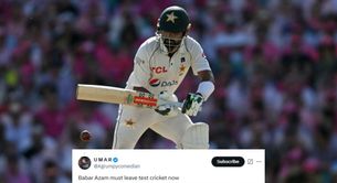 "Leave test cricket now" - Fans fume as Babar Azam departs for 4 runs, goes 19 innings without a half-century in SA vs PAK 1st Test