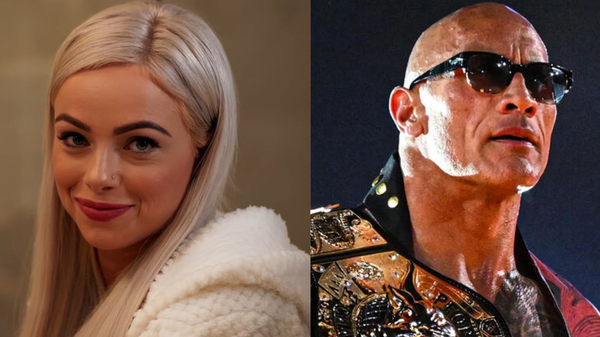 Liv Morgan and The Rock (Images via WWE.com)