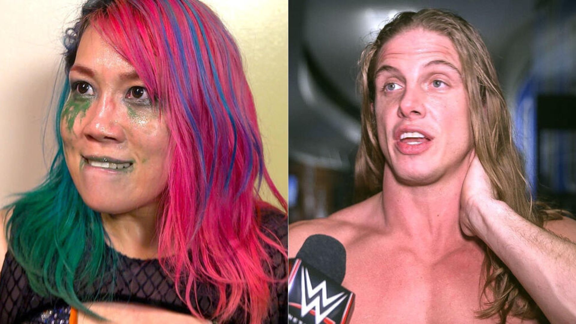 Asuka (left); Matt Riddle (right) [Image Credit: wwe.com]