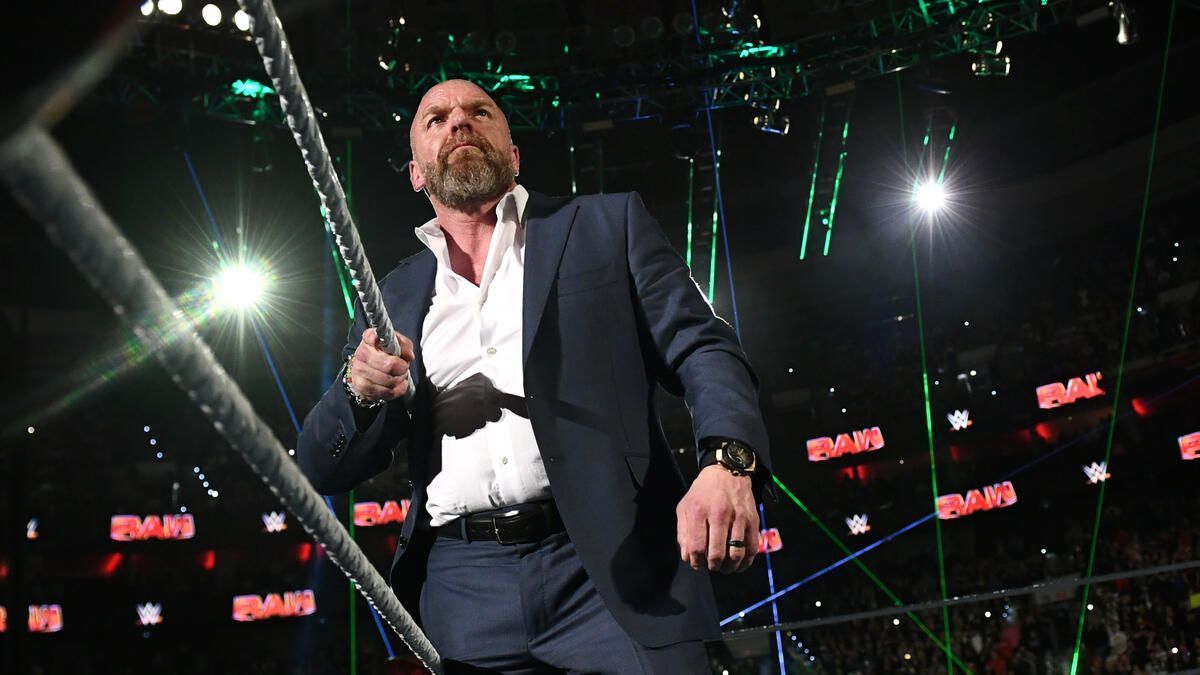 WWE boss Triple H on RAW (Photo credit: WWE.com)