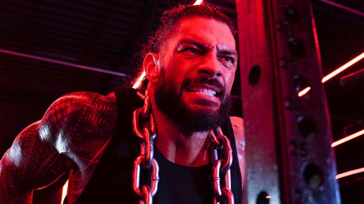 Roman Reigns pictured during an intense workout session [Image: WWE.com]