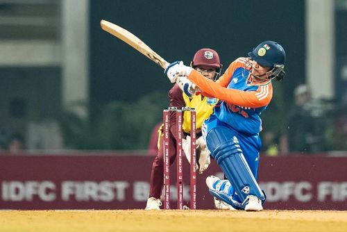 Smriti Mandhana struck 13 fours and a six during her innings. [P/C: BCCI]