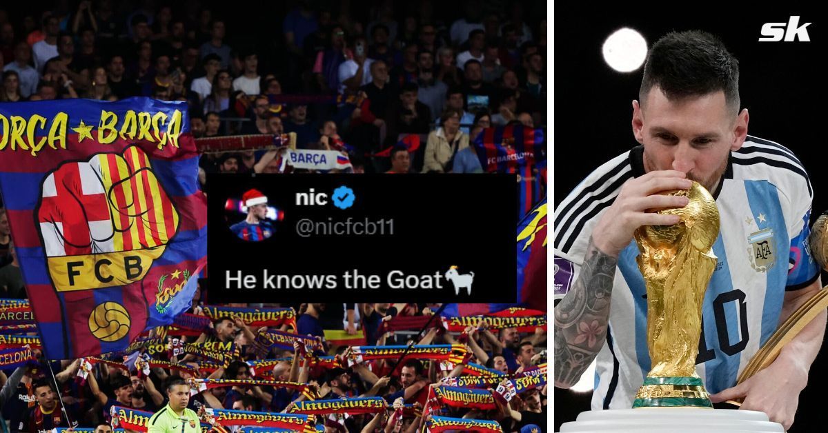 Fans react as Barcelona teenager spotted repping Lionel Messi