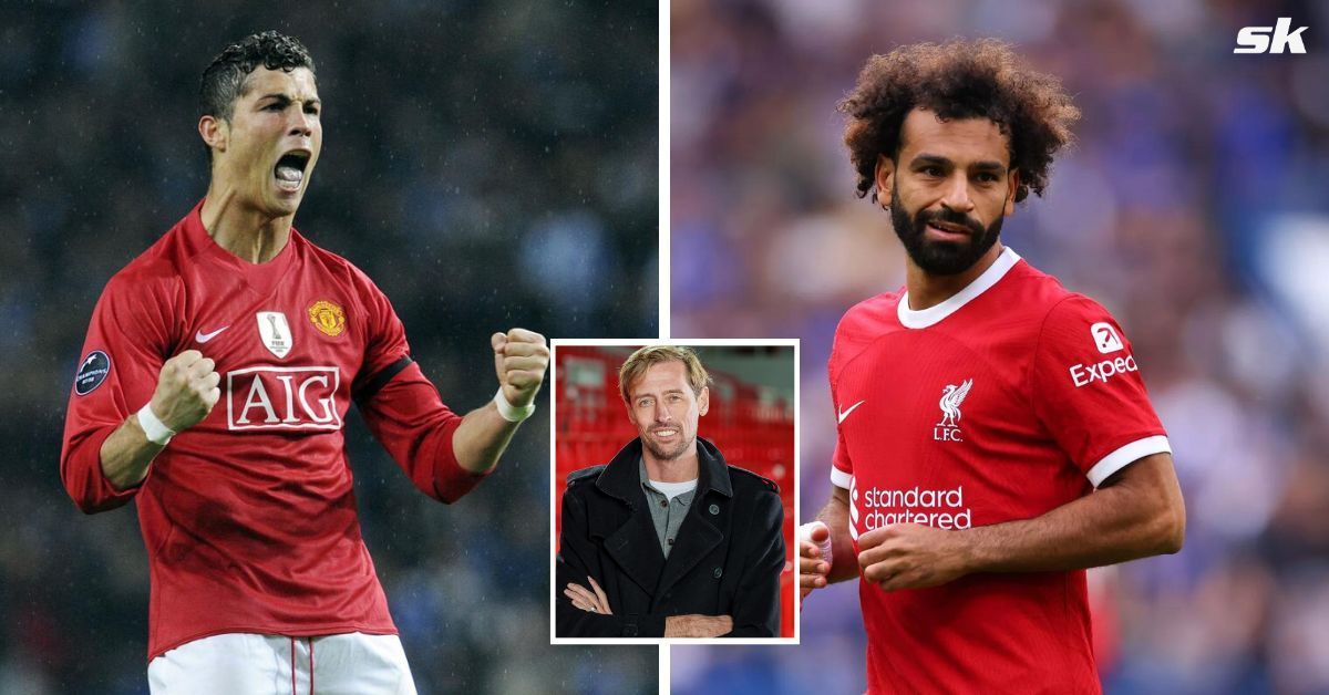 Cristiano Ronaldo, Peter Crouch, and Mohamed Salah