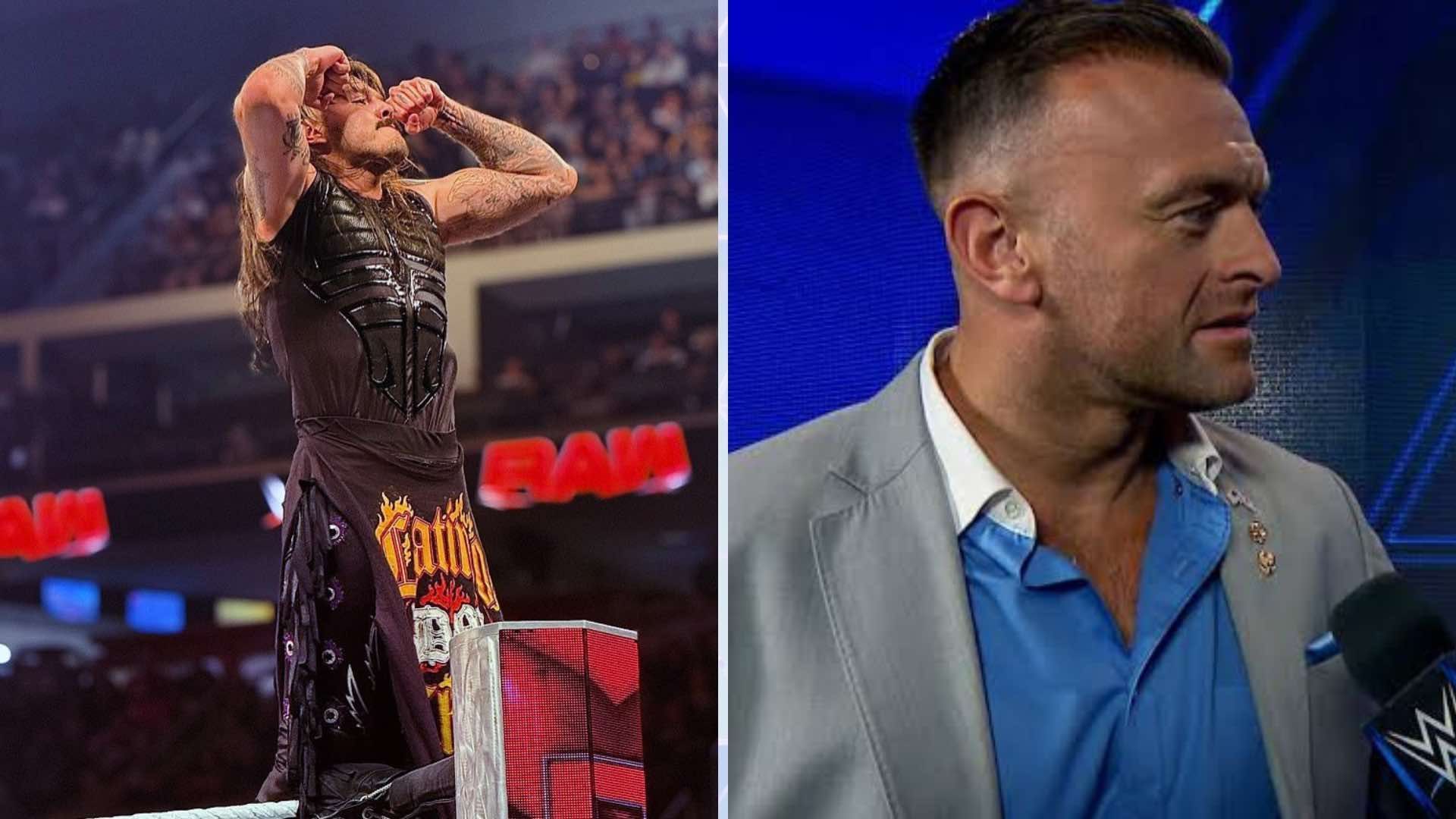 Dominik Mysterio was seen talking to Nick Aldis on WWE SmackDown [Credit: Dominik Mysterio on X &amp; WWE.com]