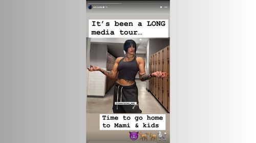 The star sent a message to Rhea Ripley (Screenshot credit: Buddy Murphy's Instagram)