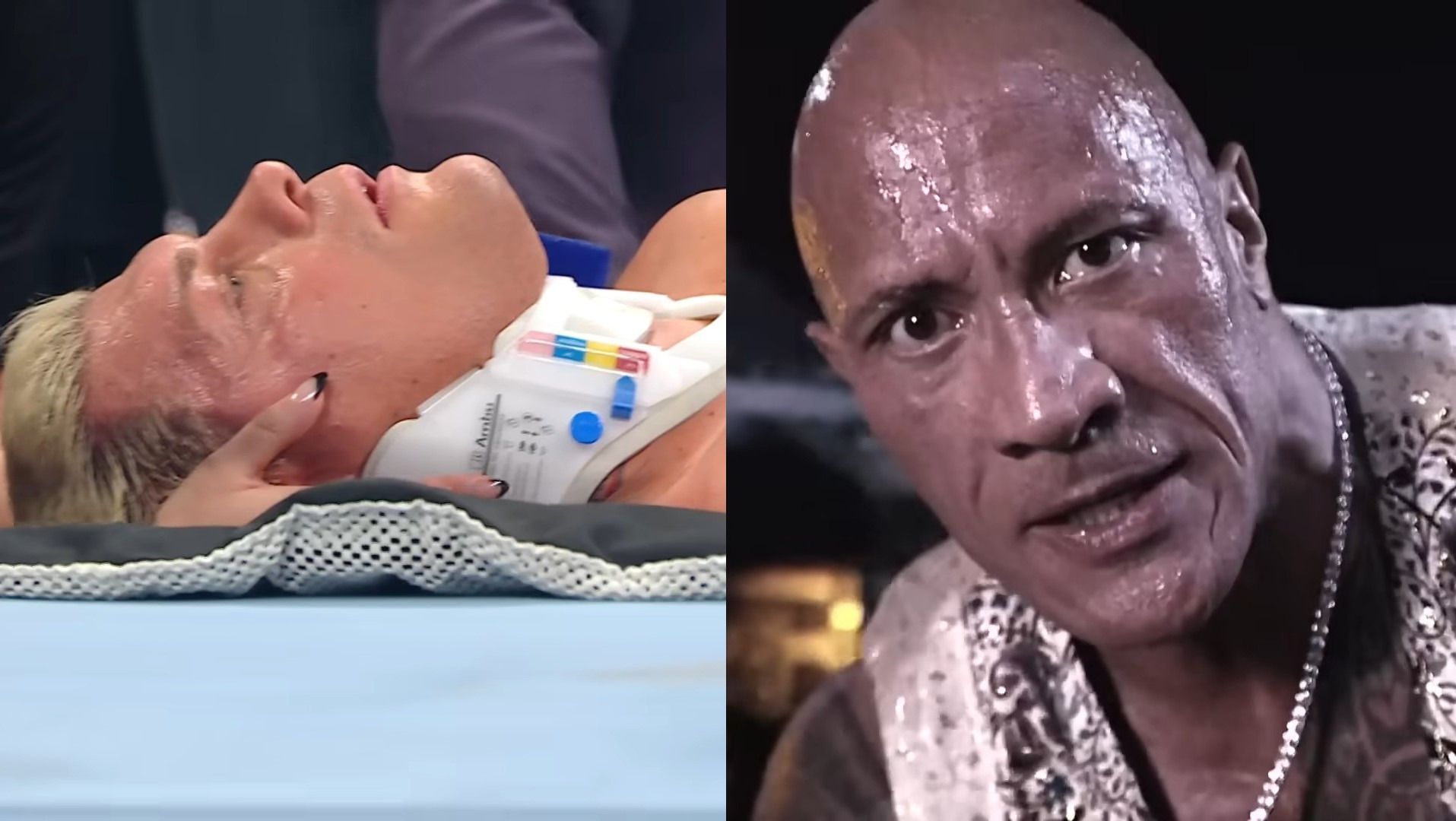 Cody Rhodes (left) &amp; The Rock (right) [Images Source: Screnshot from WWE