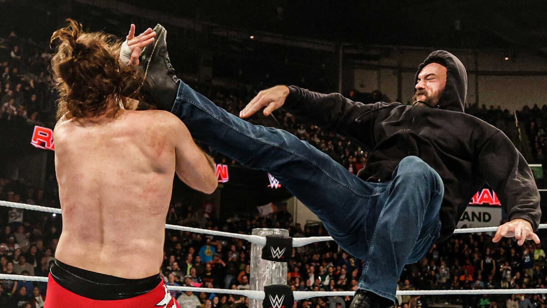 Drew McIntyre attacked Sami Zayn on RAW (Image Credits: WWE.com)