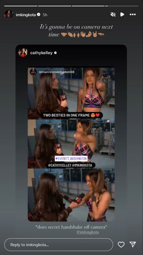 Dakota Kai shared this on her Instagram story. (Photo credits: Screenshot from Dakota's Instagram)