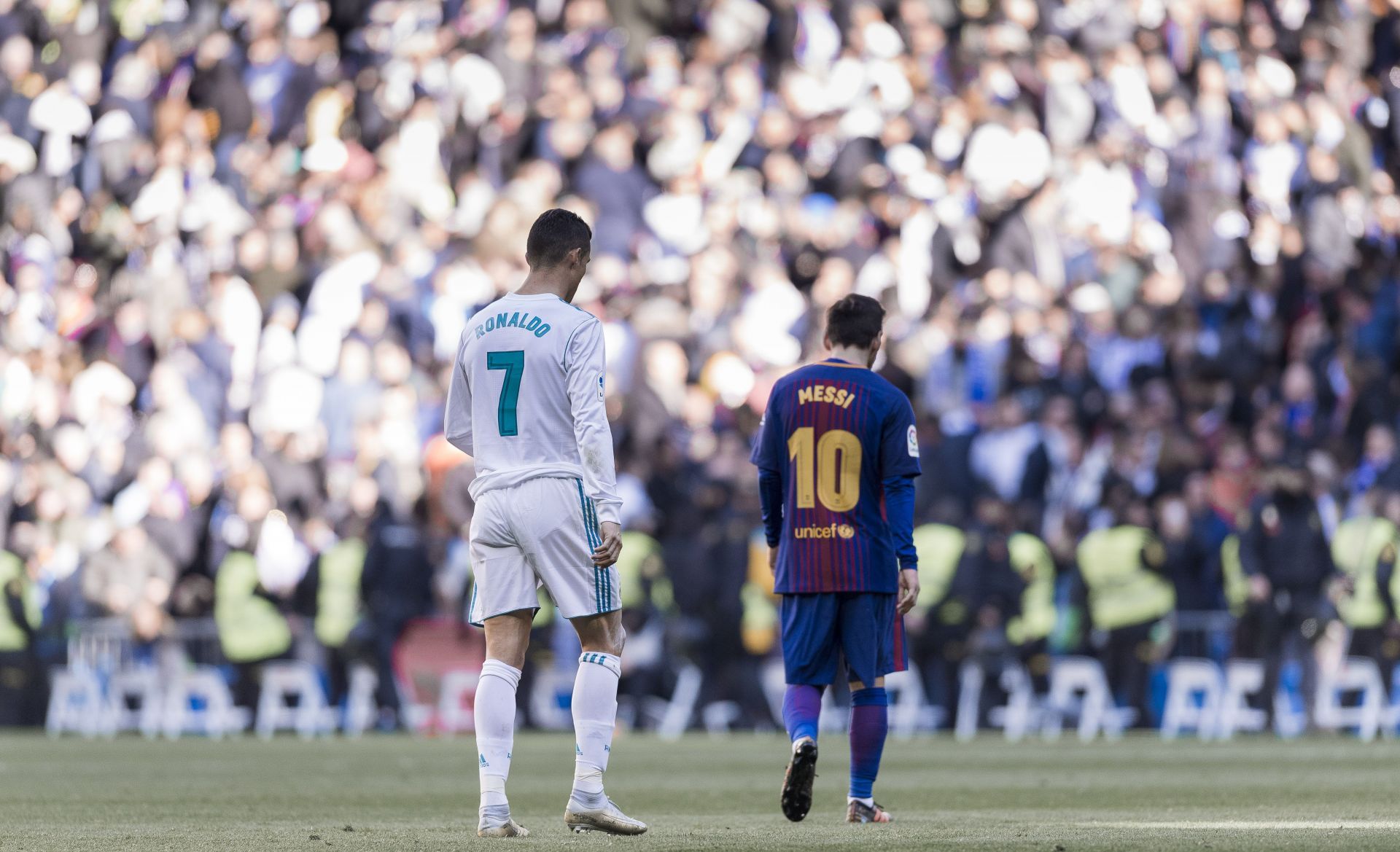 L to R: Ronaldo and Messi - Source: Getty