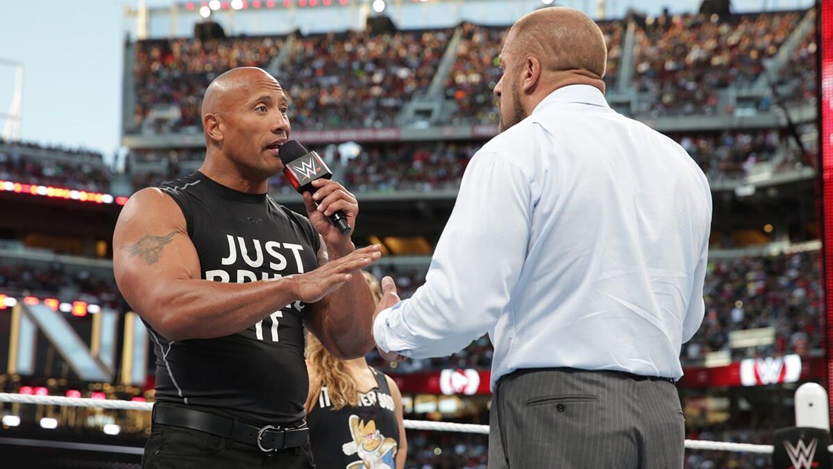 The Rock and Triple H. (Photo: WWE.com)