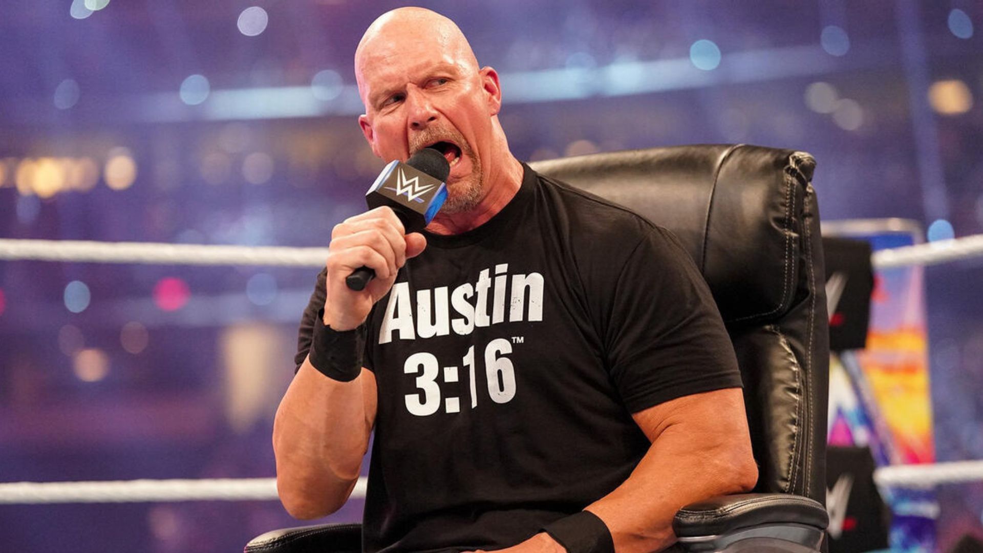 Stone Cold Steve Austin at WrestleMania 38! [Image credit: WWE.com]