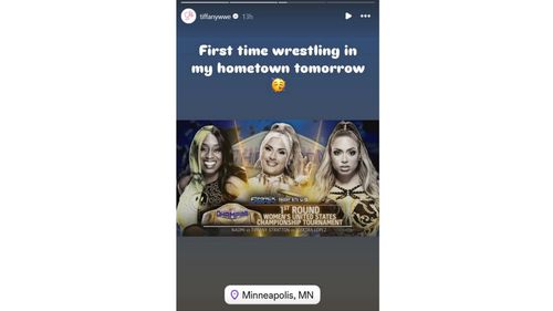 Screenshot of Tiffany Stratton's post on Instagram Stories (Photo Credit: Tiffany Stratton on Instagram)