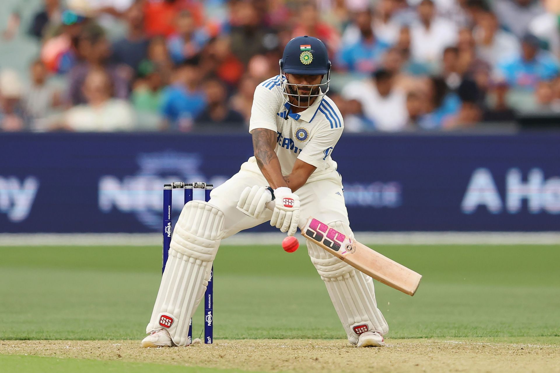 Nitish Kumar Reddy reverse-swept Scott Boland for a six over third man. [P/C: Getty]