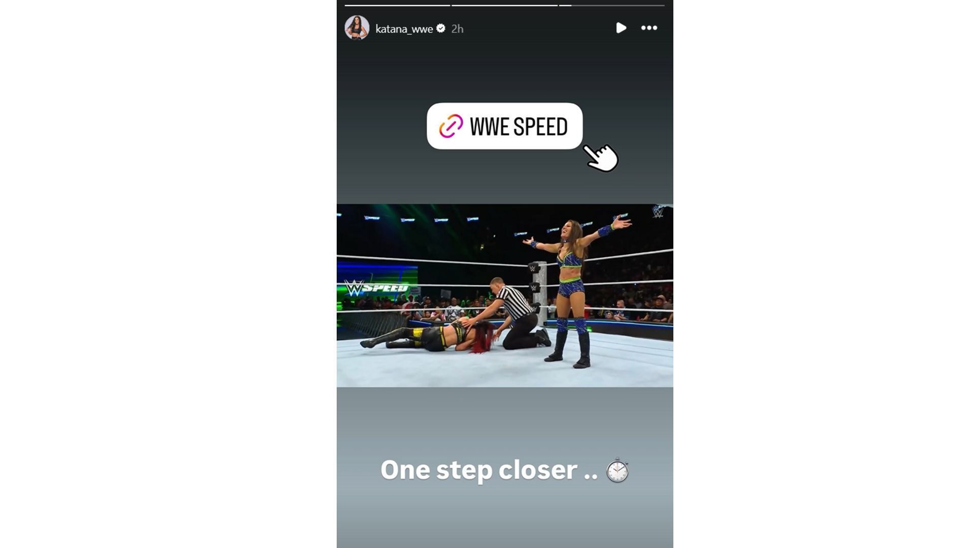 Screenshot of Katana Chance&#039;s post to Instagram Stories.