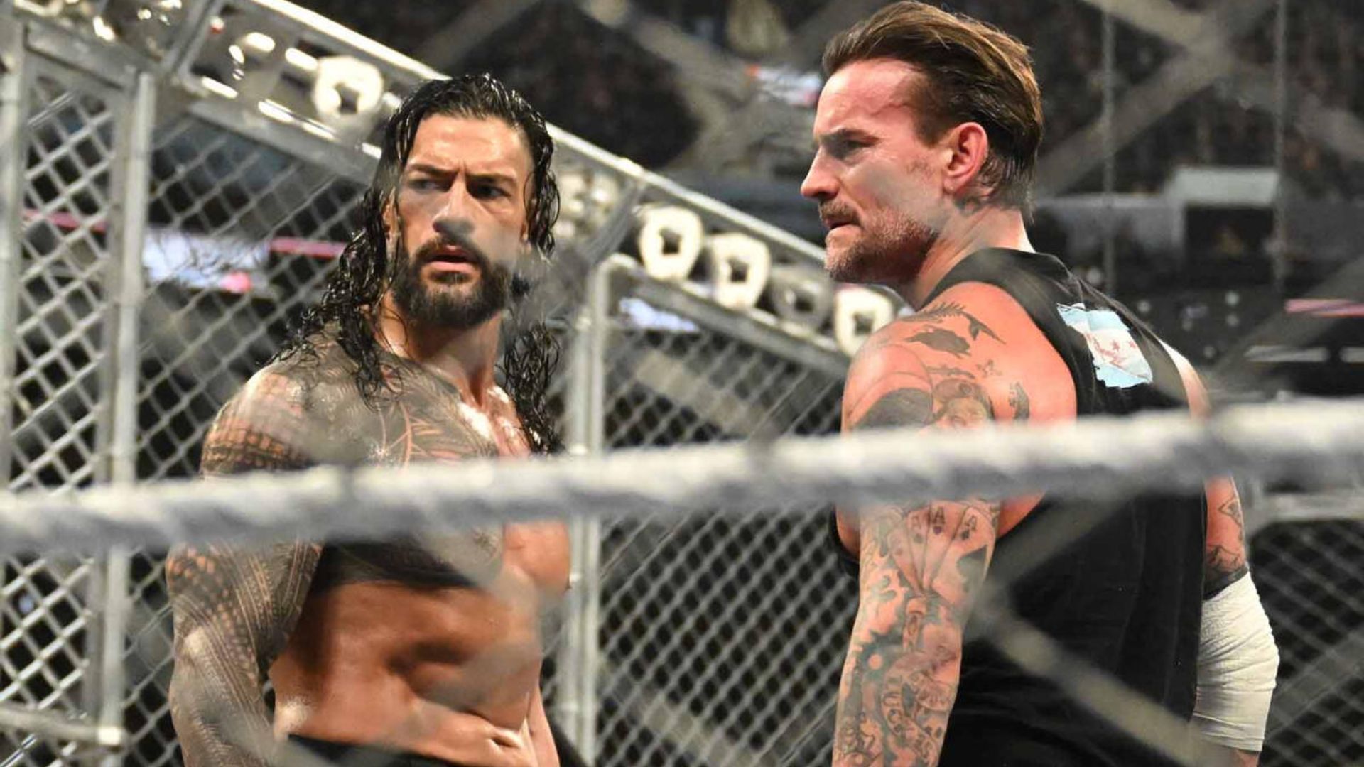 CM Punk and Roman Reigns put their differences aside at WarGames [Image credits: WWE]