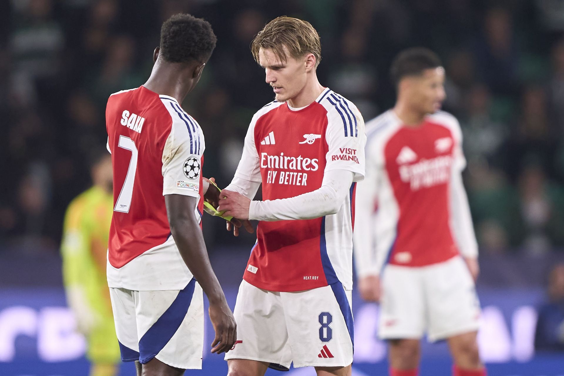 Martin Odegaard was given a spot kick by usual taker Bukayo Saka (Image - Getty)