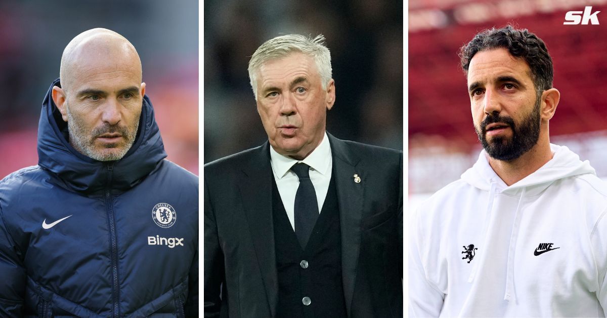 Enzo Maresca, Carlo Ancelotti and Ruben Amorim (all images via Getty)