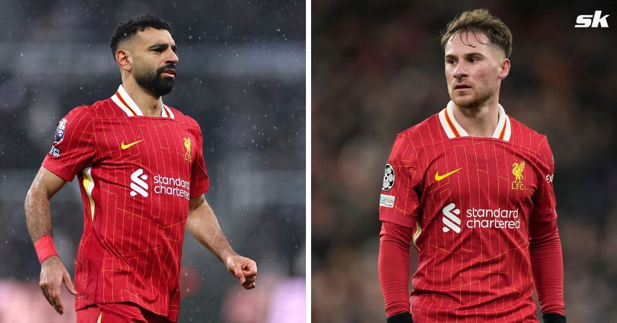 Liverpool midfielder Alexis Mac Allister makes feelings clear about Mohamed Salah&rsquo;s contract situation at Anfield (Both images from Getty)