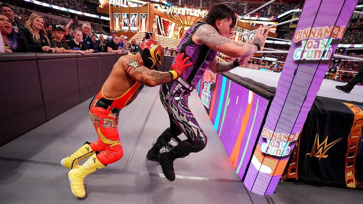 Rey Mysterio and his son Dominik at WrestleMania 39 (Photo credit: WWE.com)