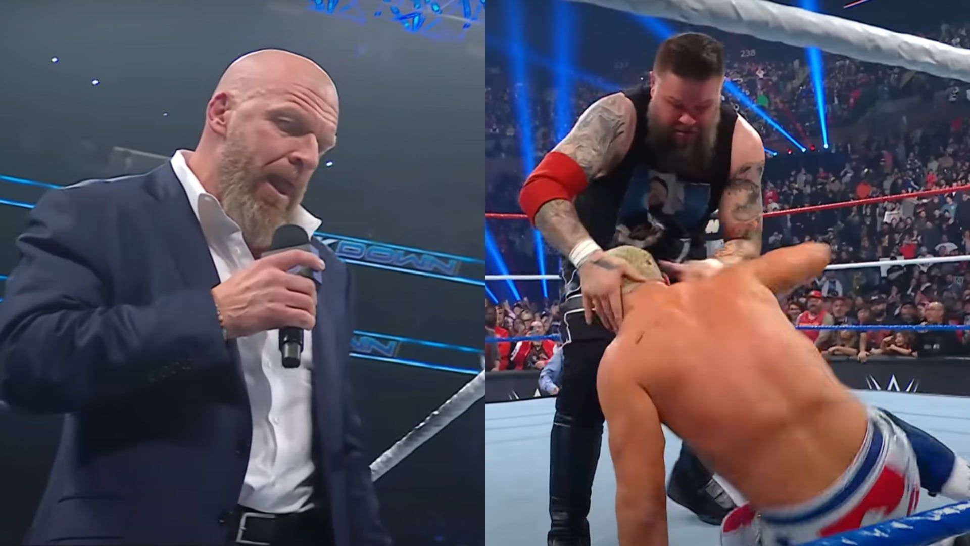 Could Triple H take any drastic action after events at SNME? [Images courtesy WWE on YouTube]