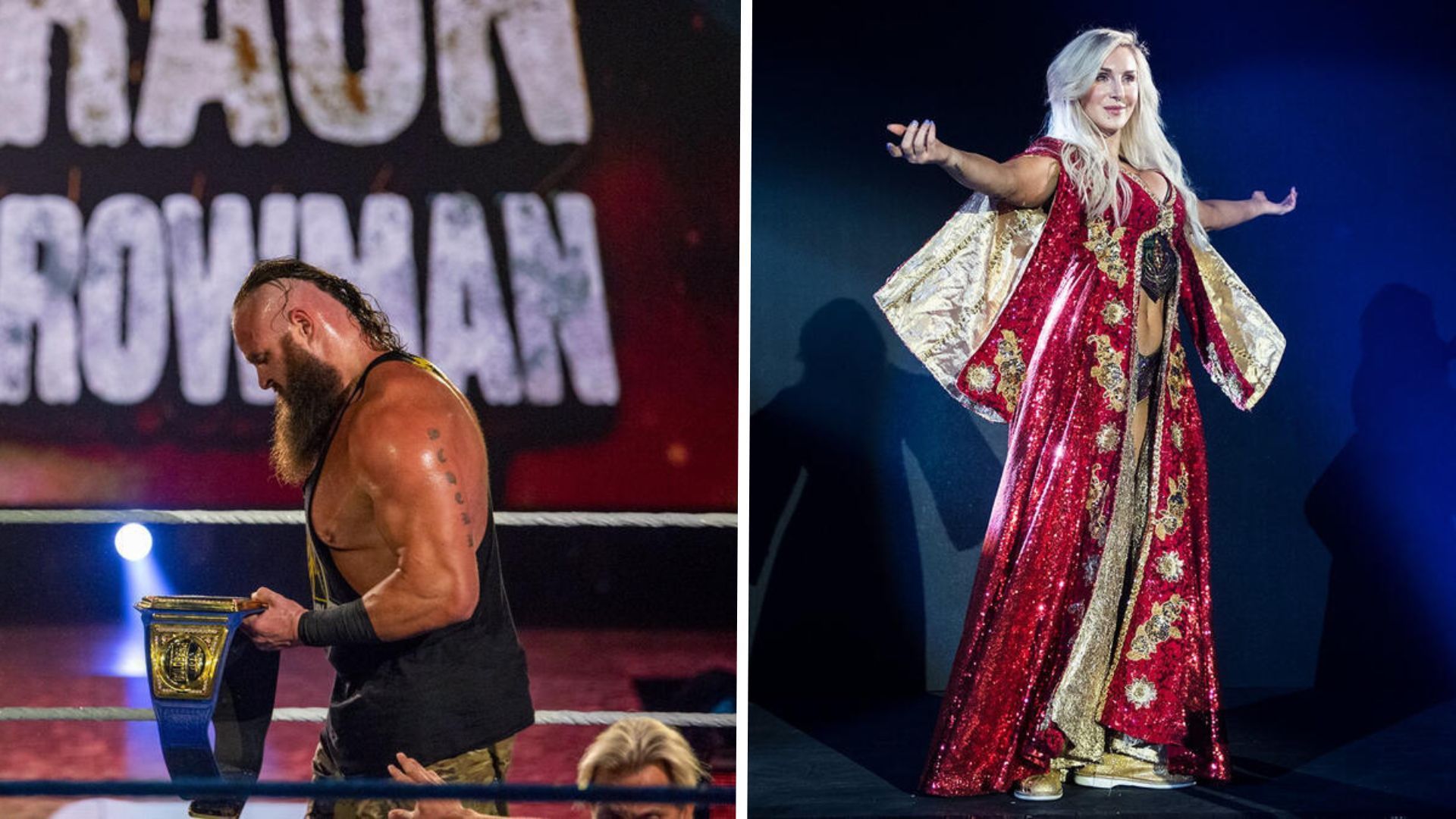 Braun Strowman (left) and Charlotte Flair (right) [Image Credits: WWE.com]