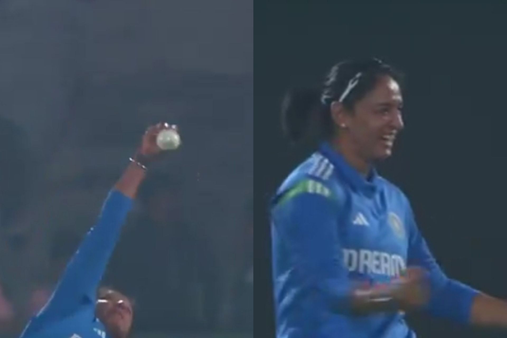 Harmanpreet Kaur takes a one-handed stunner (Image via Instagram-@BCCIWomen)