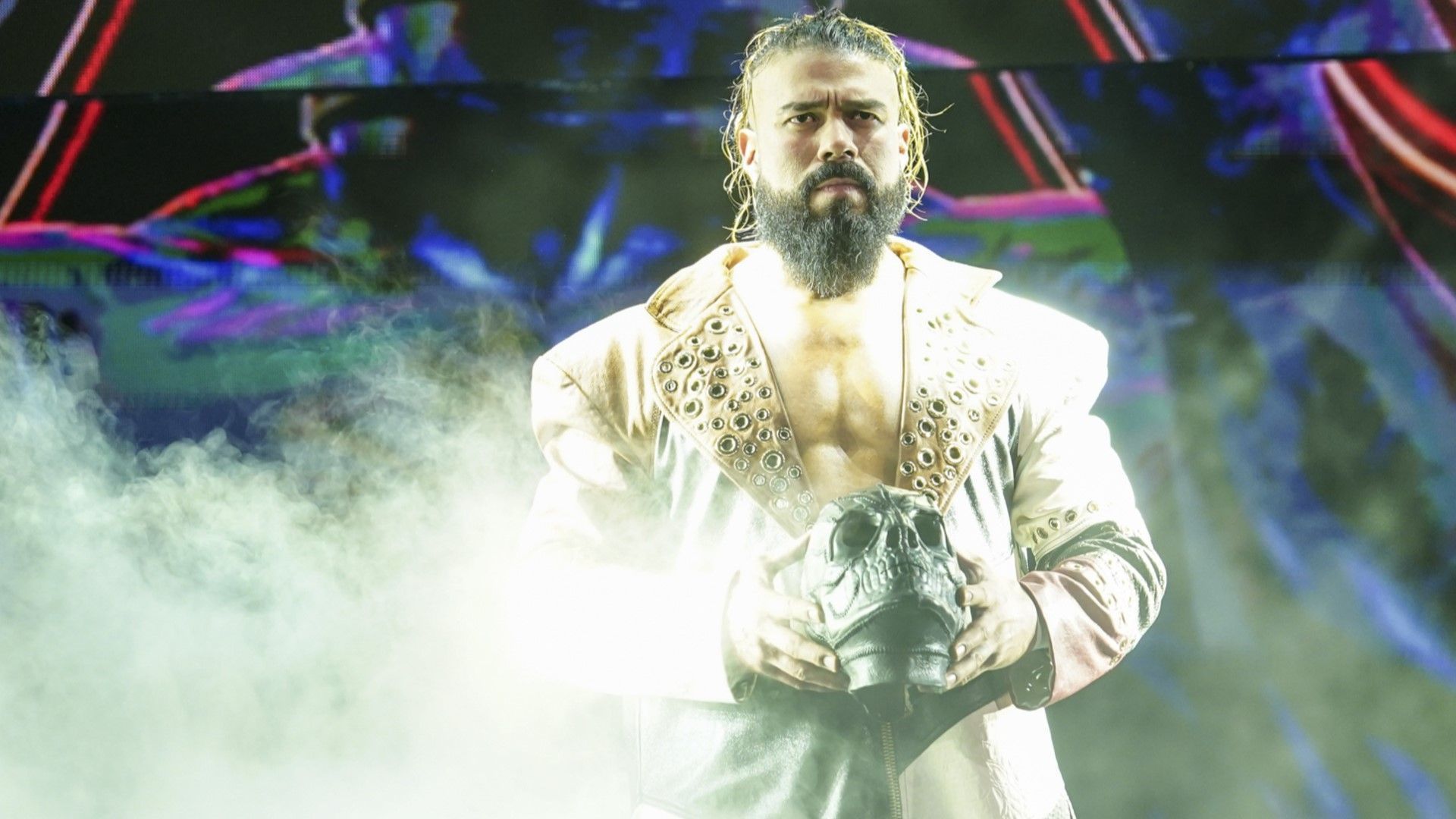 Andrade heads to the ring on WWE SmackDown