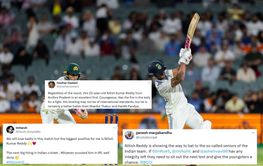 "Showing the way to bat to the so-called seniors of the Indian team" - Fans hail Nitish Kumar Reddy for valiant 42 on Day 3 of 2nd BGT 2024-25 Test