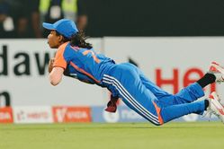 [Watch] Minnu Mani’s stunning diving catch sends Hayley Matthews packing for 1 in IND-W vs WI-W 1st T20I 2024