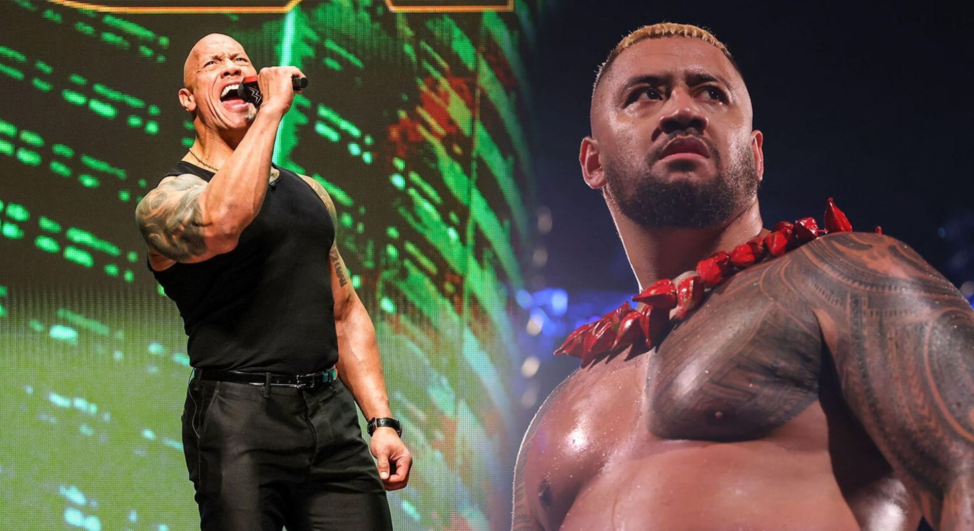 The Rock (L) and Solo Sikoa (R) [Pic Credit: WWE.Com]