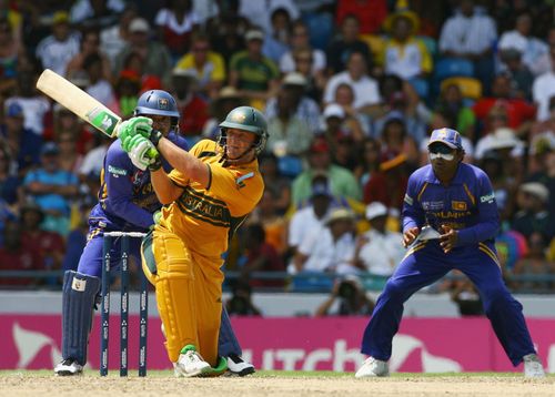 Adam Gilchrist during his blistering knock in the 2007 World Cup final. Source: Getty