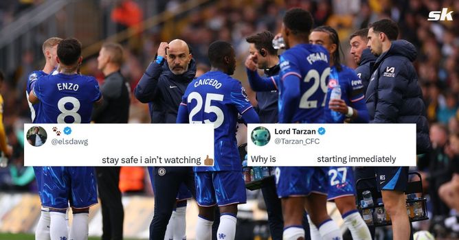 "I ain’t watching", "Why is he starting immediately" - Chelsea fans react as Enzo Maresca names 25-year-old star in XI for Wolves clash