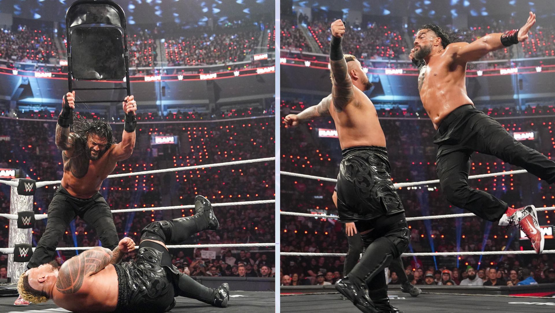 Roman Reigns vs. Solo Sikoa was the first match on WWE RAW