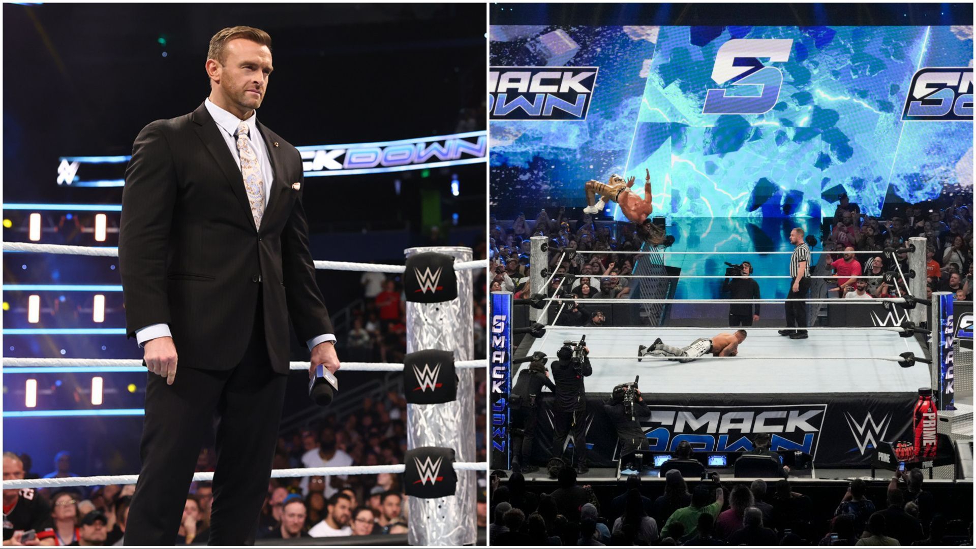 WWE SmackDown GM Nick Aldis in action