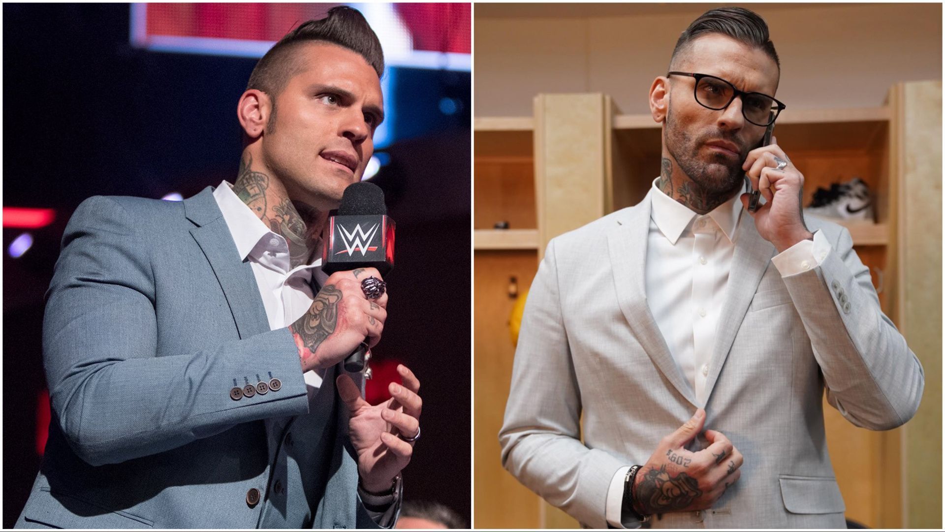 Corey Graves backstage and on WWE RAW