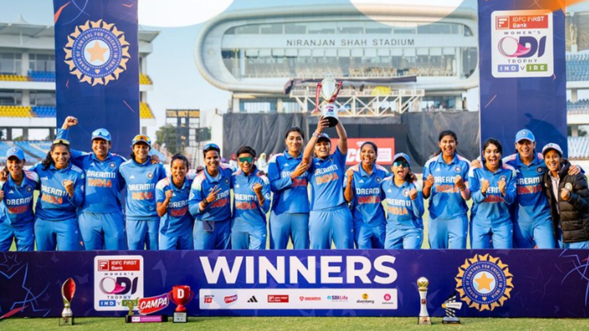 Indian Women beat Ireland Women 3-0 in the recent ODI series at home (Image Credits: BCCI Women/X)