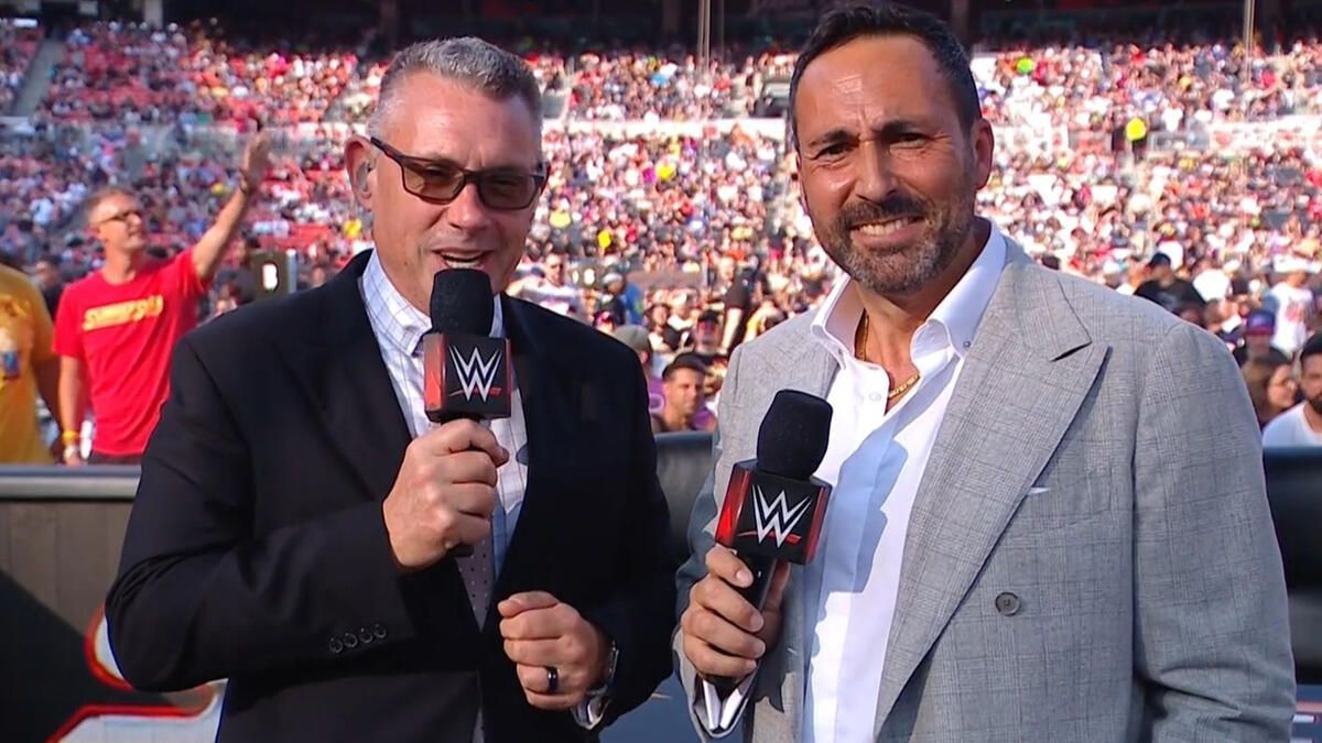 Michael Cole (left) with Joe Tessitore (Picture courtesy: WWE.com)