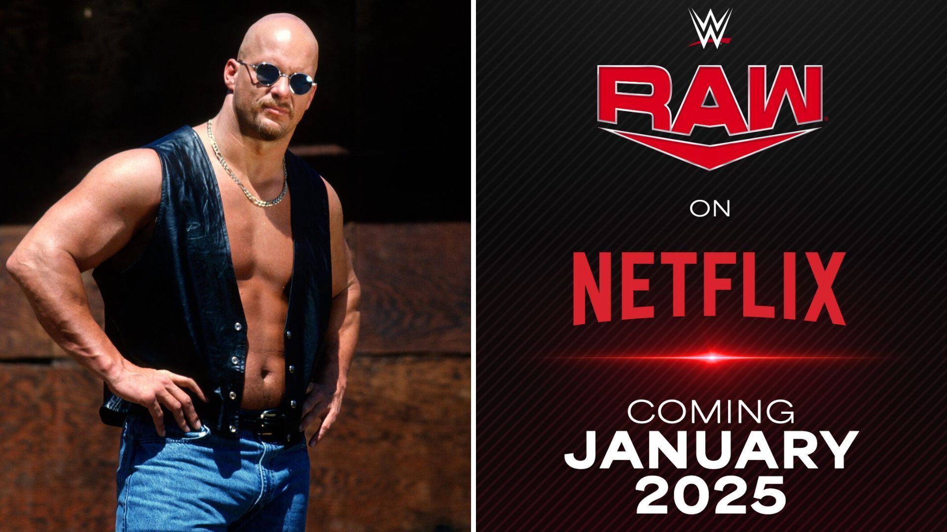 Stone Cold Steve Austin could be at RAW on Netflix [Image credits: WWE.com and WWE on X]