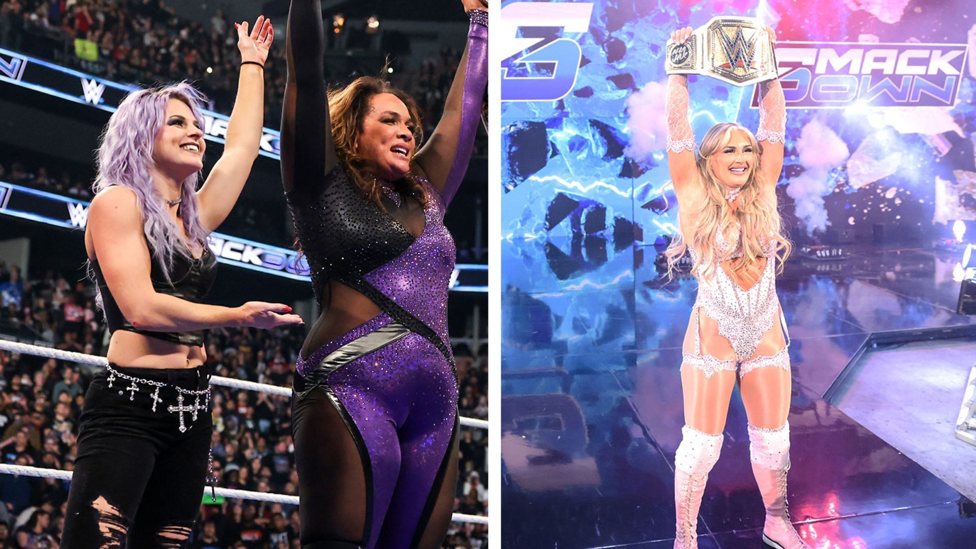 Candice LeRae and Nia Jax will likely be gunning for Tiffany Stratton on WWE SmackDown [Credit: WWE.com]