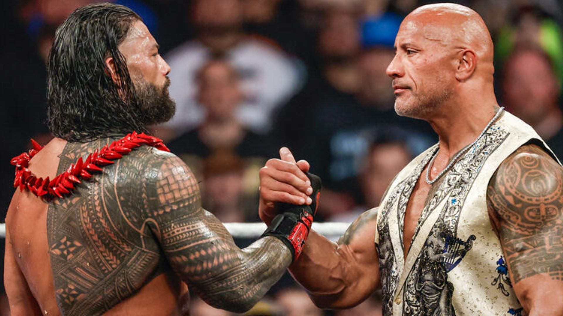 The Rock and Roman Reigns on WWE RAW debut on Netflix (Image Credit: WWE.com)